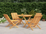 Garden Dining Set Natural Wood Solid teak wood Medium Foldable 3155027