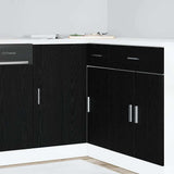 Kitchen Corner Base Cabinet Black oak 86 x 46 x 81.5 cm 876721