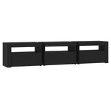 TV Cabinet with LED Lights Black 180x35x40 cm 3152755