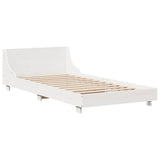 Bed Frame without Mattress White 100x200 cm Solid Wood Pine 3323666