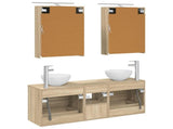 Bathroom Cabinet Set 5 pcs Sonoma Oak Engineered Wood 3406673