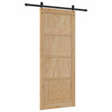 Sliding Door ORKDAL Brown 86 x 211 cm Solid Pine Wood 3333792