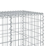 Gabion Basket with Cover 1150x100x100 cm Galvanised Iron 3295211