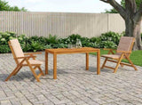 3-Piece Garden Dining Set 3 pcs Natural Solid Acacia Wood 3434604