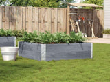 Garden Planter Grey 100x100 cm Solid Wood Pine 3295401