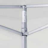 Professional Folding Party Tent with 2 Sidewalls 2x2 m Steel White 48887