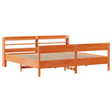 Bed Frame without Mattress Wax Brown 180x200 cm Super King Solid Wood Pine 3306920