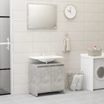 ZNTS 3 Piece Bathroom Furniture Set Concrete Grey Engineered Wood 3056929