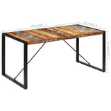 Dining Table 160x80x75 cm Solid Reclaimed Wood 247418