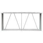 ZNTS Garden Log Storage Shed Galvanised Steel 330x84x152 cm Brown 47084