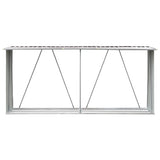 ZNTS Garden Log Storage Shed Galvanised Steel 330x84x152 cm Brown 47084