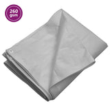 Tarpaulin 260 g/m 8x10 m Grey HDPE 151511