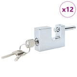 Padlock 12 pcs Silver Steel 42020737
