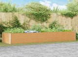 Garden Raised Bed 390 x 100 x 68 cm Galvanised Steel 42017369