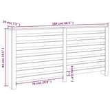 Radiator Cover 169x19x84 cm Solid Wood Pine 822606