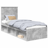 Bed Frame Concerte Grey 75 x 190 cm Solid Pine Wood 3411076