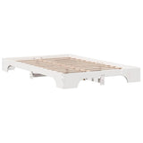 Bed Frame White 120 x 200 cm Solid Pine Wood 872864