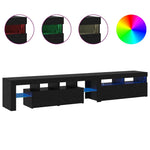 TV Cabinets 2 pcs Black oak 290 x 36.5 x 40 cm Engineered wood 3332526
