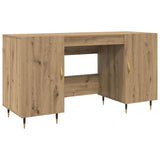 Desk with Shelf Artisan oak 140 x 50 x 75 cm Engineered wood 879523