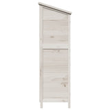 Garden Shed with Roof White 106 x 56 x 176.5 cm Solid Fir Wood 42033465
