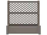 Big Planter with Trellis 2 pcs Grey 143 x 143 x 133.5 cm PP 42041726