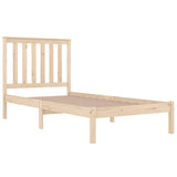 Bed Frame Natural Pine Solid Pine Wood Small Single Durable 3103803