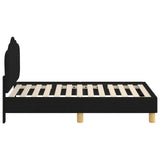 Toddler Bed Frame with Headboard Black 70 x 140 cm Fabric 42011041