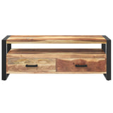 321551 TV Cabinet 120x35x45 cm Solid Wood with Honey Finish