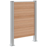 Garbage Bin Fence Brown 85 x 12 x 115 cm Aluminium and WPC 42039179