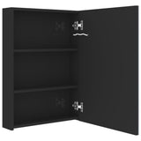 LED Bathroom Mirror Cabinet Shining Black 50x13x70 cm 326496