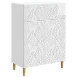 Sideboard High Gloss White 66 x 34.5 x 90 cm Engineered Wood 895099