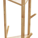 ZNTS Coat Stand with Hooks and Shelves 39x33x166 cm Bamboo 4008917