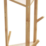 ZNTS Coat Stand with Hooks and Shelves 39x33x166 cm Bamboo 4008917