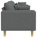 Fabric Sofa with Cushion Dark Grey 208 cm Fabric 3335144