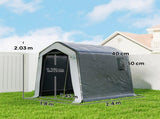 1.8 x 2.4m Garden Storage Shed Tent, Waterproof Portable Shed Shelter for Motorbike, Garden Tools, T3398P553282