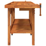 Workbench with Drawers and Vices 192x62x83 cm Solid Wood Acacia 153325