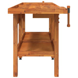 Workbench with Drawers and Vices 192x62x83 cm Solid Wood Acacia 153325