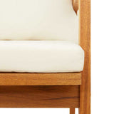 Garden Chair with Cushion 2 pcs Oil Natural Solid Acacia Wood 4106455