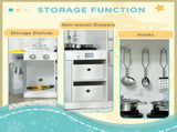 Toy Kitchen with Lights, Sounds, Apron and Chef Hat, Ice Maker, Microwave, for Ages 3-6 Years T3398P348126