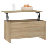 Coffee Table Sonoma Oak 102x55,5x52,5 cm Engineered Wood 809668