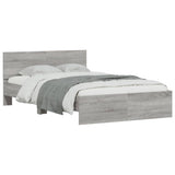 Bed Frame Grey Sonoma Engineered wood and plywood 120x200 cm 3207621