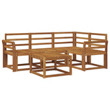 Outdoor Sofa Set 5 pcs Natural Solid Acacia Wood 3366357