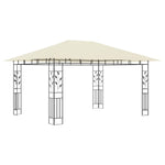 ZNTS Gazebo with Mosquito Net&LED String Lights 4x3x2.73 m Cream 3070315