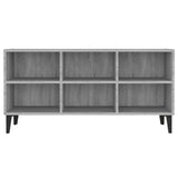 TV Cabinet with Metal Legs Grey Sonoma 103.5x30x50 cm 813156