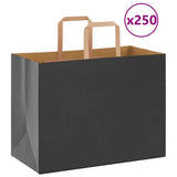 Paper Bags 250 pcs with Handles Black 32x17x25 cm 4101873