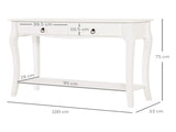 Console Table Modern Sofa Side Desk with Storage Shelves Drawers for Living Room Entryway Bedroom T3398P329582
