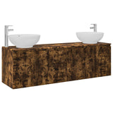 Bathroom Cabinet Set 3 pcs Smoked Oak 49.5 x 44.5 x 65 cm 3405692