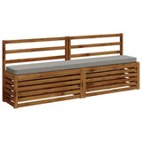 2-Piece Bench Cushions VUGHT 2 pcs 100% Polyester Grey 950975
