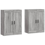 Wall Mounted Cabinets 2 pcs Grey Sonoma Engineered Wood 3198031