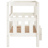 Dog Bed White 65.5x50.5x70 cm Solid Wood Pine 822373